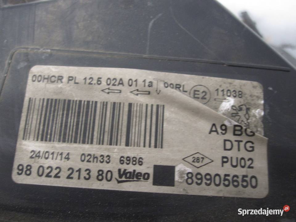 PEUGEOT 208 I 14r lampa prawa przód ANGLIK Kielce