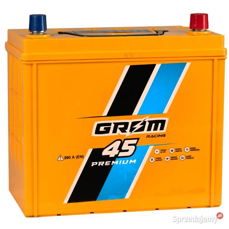 Akumulator 45Ah 390A Japan P Grom Racing osobowe