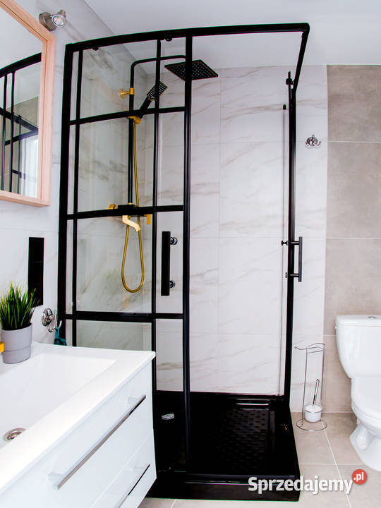 Kabina prysznicowa czarna z hartowanego szkła Łódź
