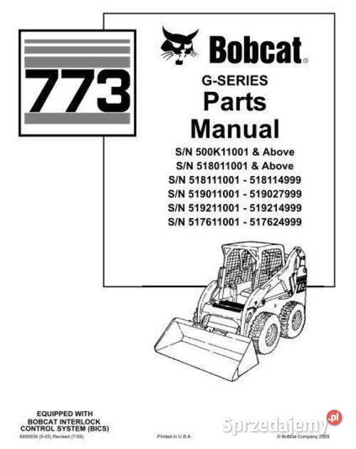 BOBCAT 751 753 G 773 853 Katalog części wysyłka świętokrzyskie