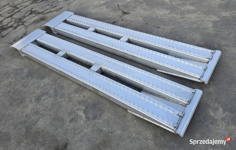 Najazdy aluminiowe 6 ton 2400x380x90mm mocowanie ciężarowe