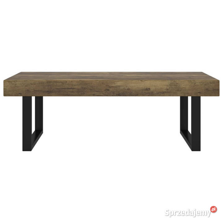 Stolik kawowy ciemnobrązowoczarny 120x60x40 MDF Warszawa