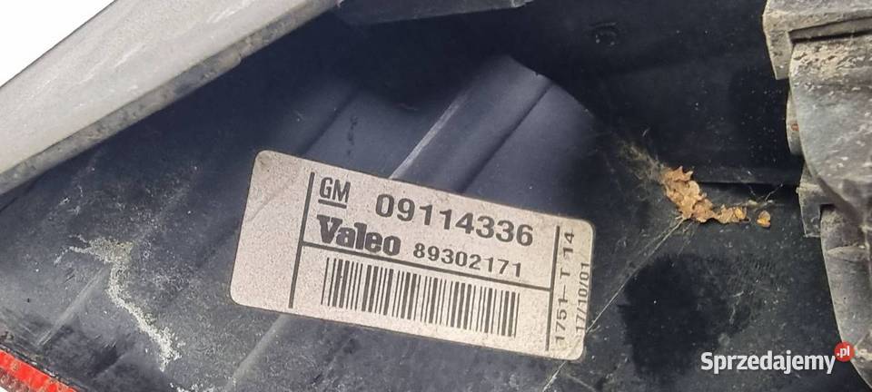 LAMPA LEWA TYŁ OPEL CORSA 09114336 osobowe Lipno