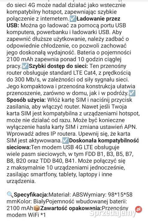 Ruter wifi 4g GPS i akcesoria