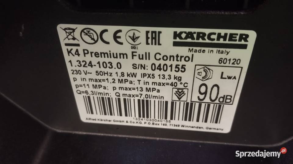 Myjka Karcher K 4 premium full control zwijacz Radom