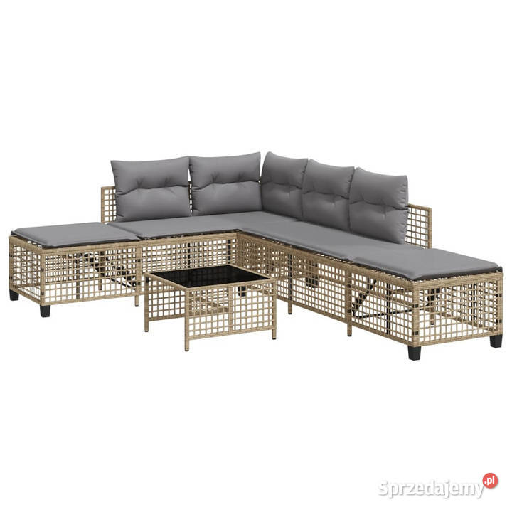 3cz narożna sofa ogrodowa z poduszkami mieszany mazowieckie