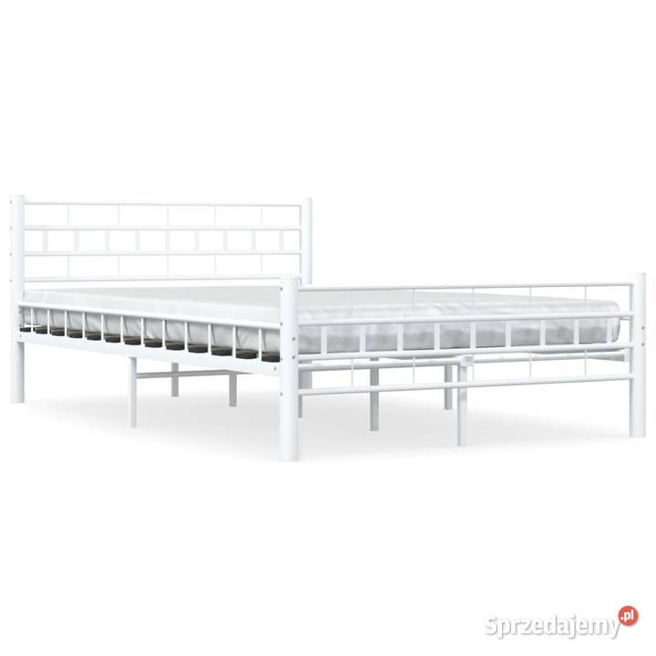 vidaXL Rama łóżka biała metalowaSKU285298 mazowieckie Warszawa