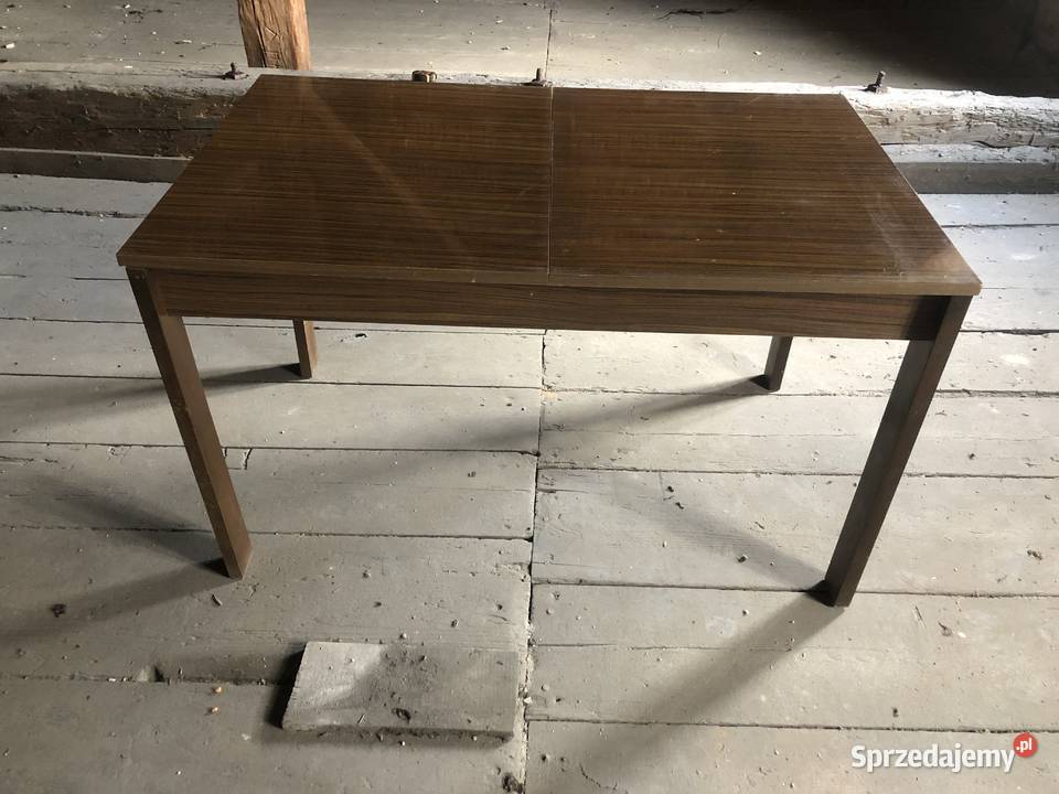 Stół ława stoli rozkładany ciemnobrązowy 75 x Stoły, krzesła, biurka Byczyna