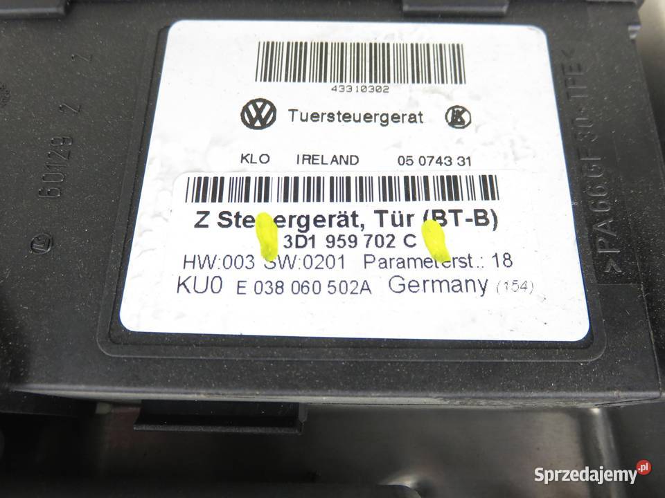 PODNOŚNIK SZYBY PRAWY PRZEDNI VW PHAETON małopolskie