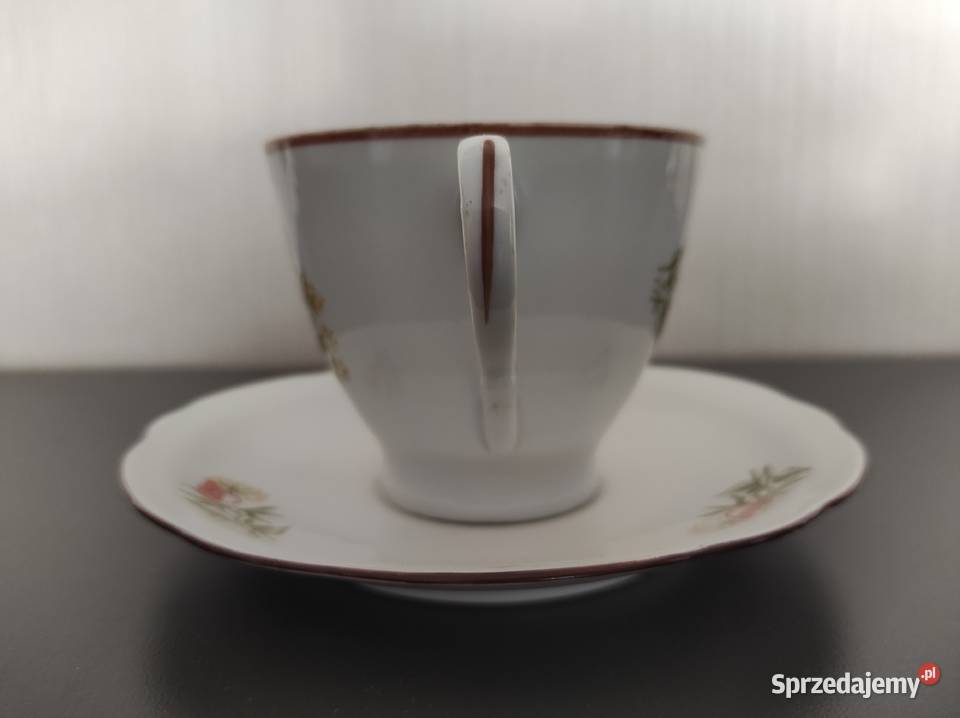 Filiżanka spodek stara porcelana Ćmielów 220 ml Warpechy Stare