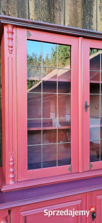 czerwony satynowy kredens barek biblioteczka 122cm Rzeszów