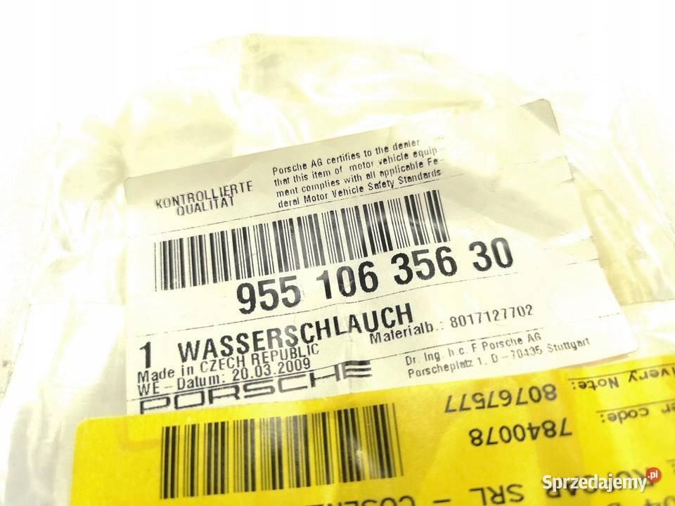 PRZEWÓD CHŁODZENIA ALTERNATORA PORSCHE CAYENNE sprzedam