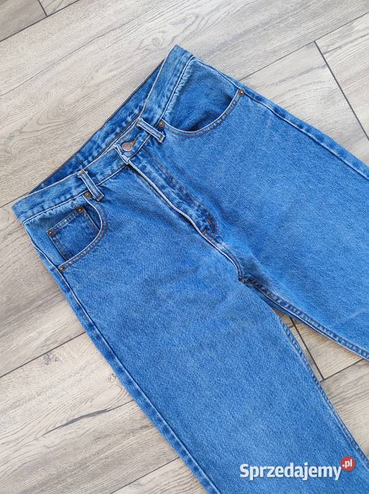 Jeansowe spodnie Vintage Szerokie 80 90s Jasło