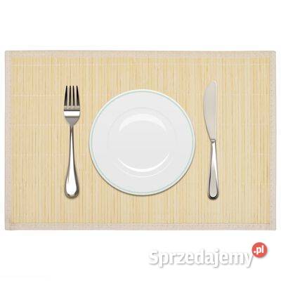 vidaXL Bambusowe podkładki pod talerze 6 30 x 45 Organizery i maty Warszawa
