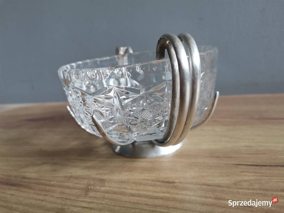 Stara posrebrzana cukierniczka kryształ plater Katowice sprzedam