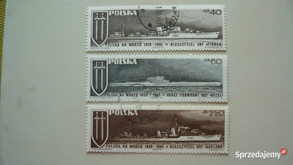 Znaczki Polska na morzu Myszków
