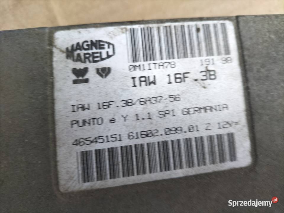 FIAT PUNTO 1 MK1 1AW16F3B MODUŁ KOMPUTER Komputery lubelskie Kamień-Kolonia