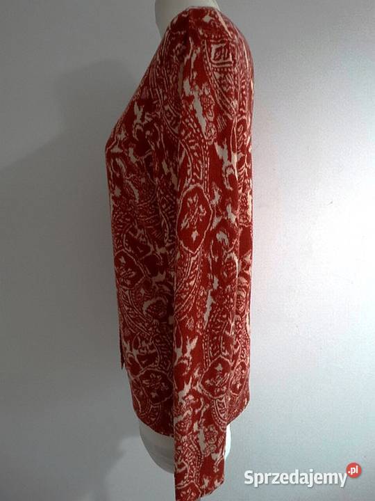 Sweter Kardigan Wełniany 100 Włoska Wełna Merino Łomża sprzedam