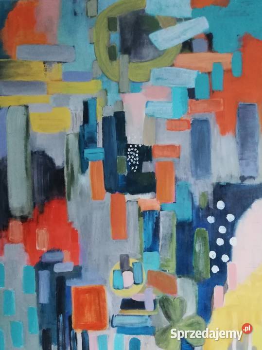 Abstrakcja ręcznie malowana100150 duża Szczecin