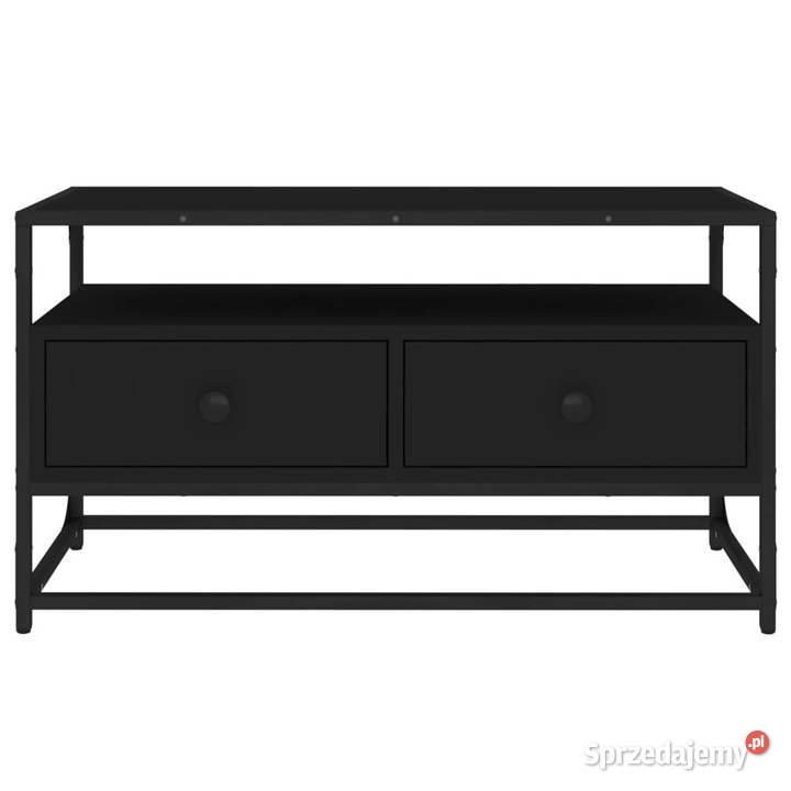 Szafka pod TV czarna 80x35x45 materiał RTV Warszawa