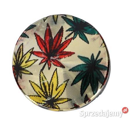 Crusher do Tytoniu Złoty z Czerwonymi Zielonymi