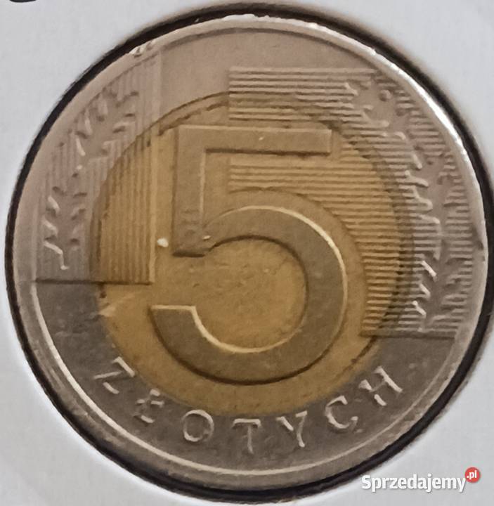 5 złotych 1994 r Destrukt skrętka przesunięcie Konin