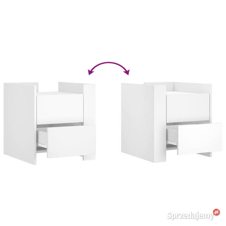 Szafka nocna biała 45x50x50 materiał Warszawa