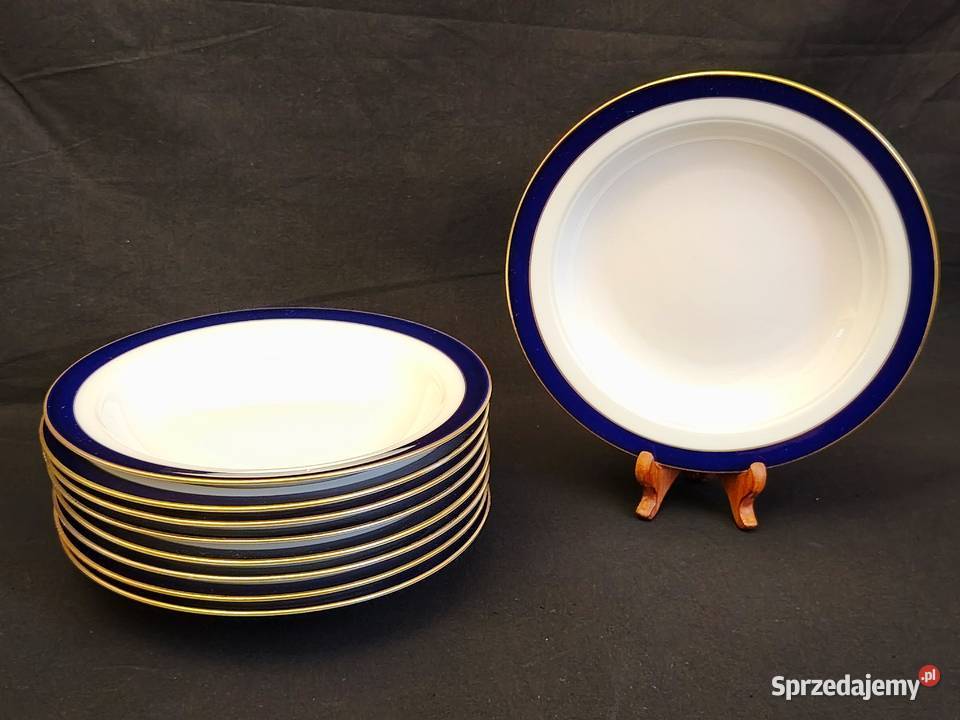 Talerz głęboki kobaltowy Eschenbach Porcelana i szkło Chełm
