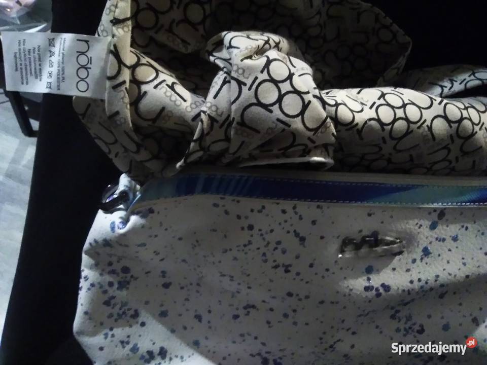 NOBO TOREBKA SHOPPER BIAŁA NIEBIESKA WKŁAD A4 Słupsk sprzedam