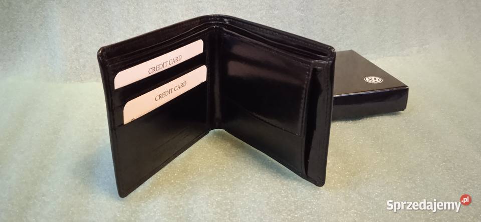 Portfel VOLKSWAGEN Skórzany Czarny VW Uniseks Zielona Góra