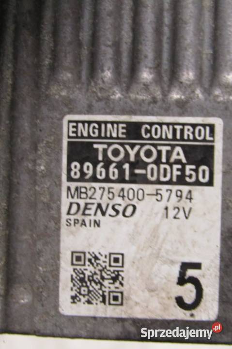 KOMPUTER STEROWNIK SILNIKA 13 VVTi TOYOTA YARIS