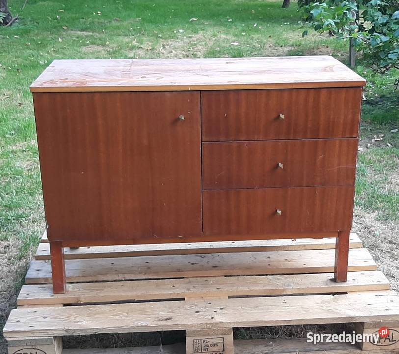 Mała Komoda PRL wysoki połysk 68cm Komody Wrocław sprzedam