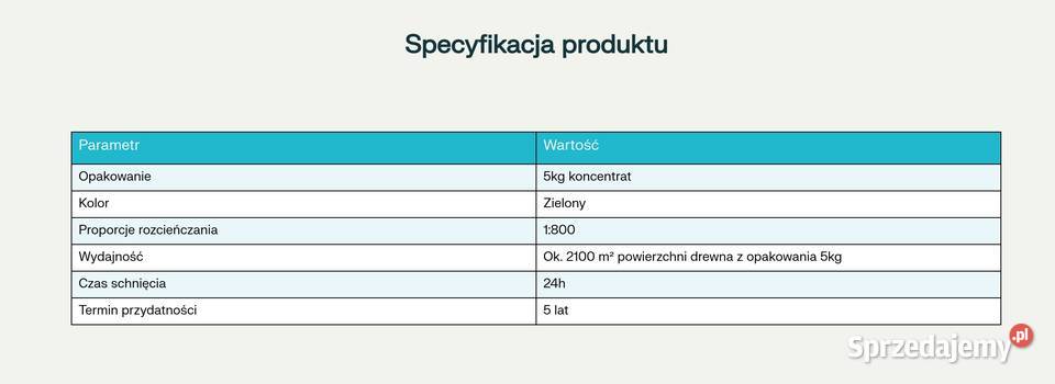 Bejca do impregnatu 1800 ZIELONABRĄZOWA Siedlce