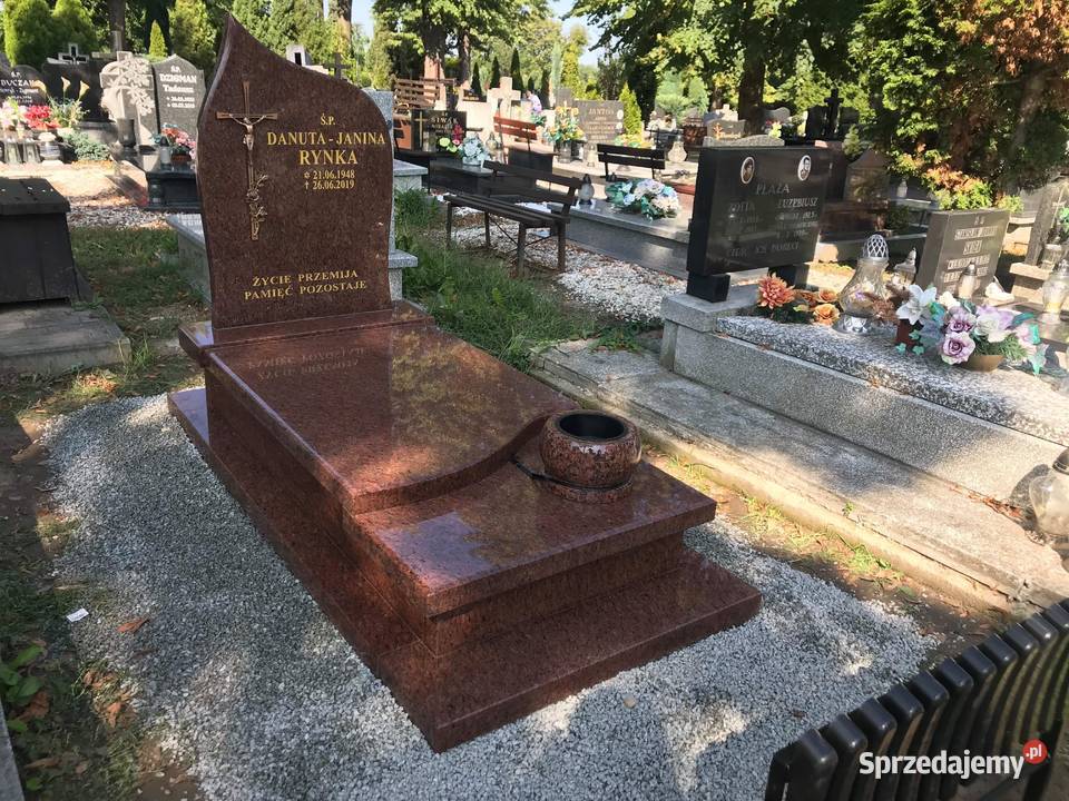 NAGROBEK POMNIK GRANIT VANGA Z MONTAŻEM BRYLA