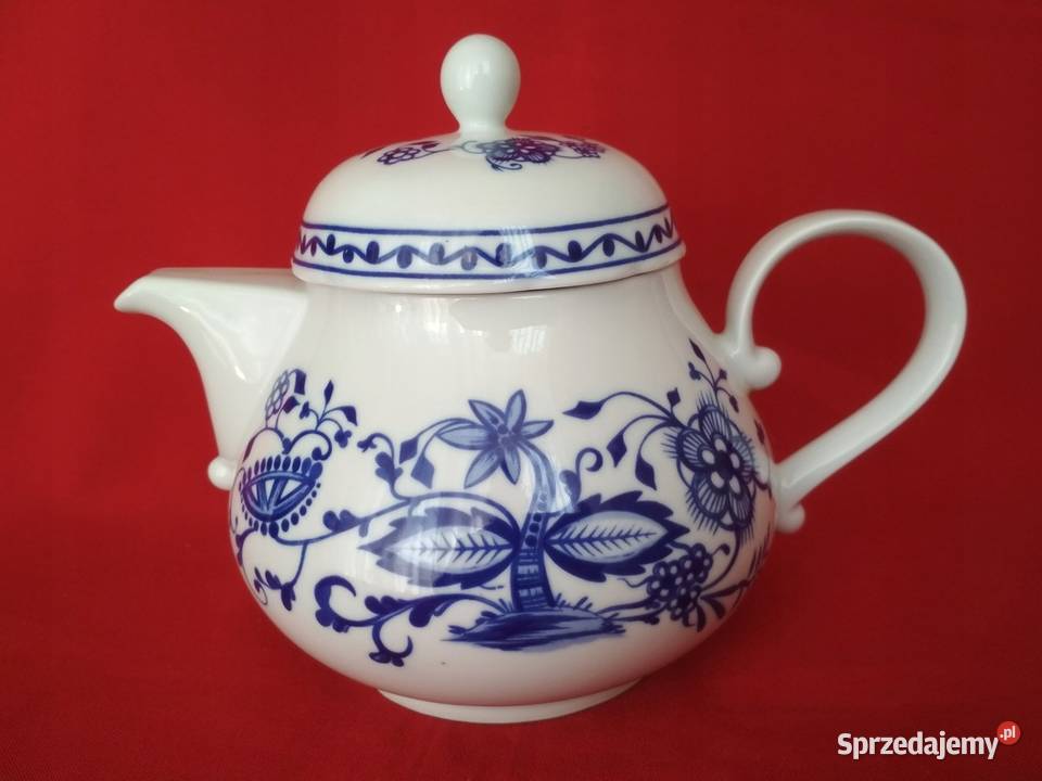 Dzbanek do herbaty wzór cebulowy Zwiebelmuster Porcelana i szkło Koszalin