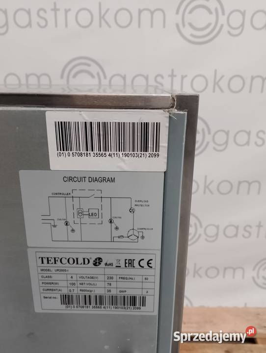 SZAFA CHŁODNICZA PODBLATOWA TEFCOLD UR200 Wrocław