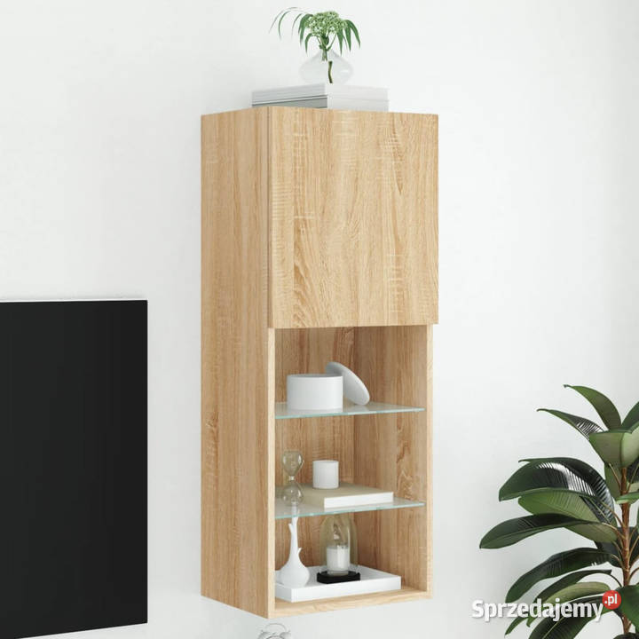 Szafka TV z LED dąb sonoma 405x30x102 WM837059 Warszawa sprzedam