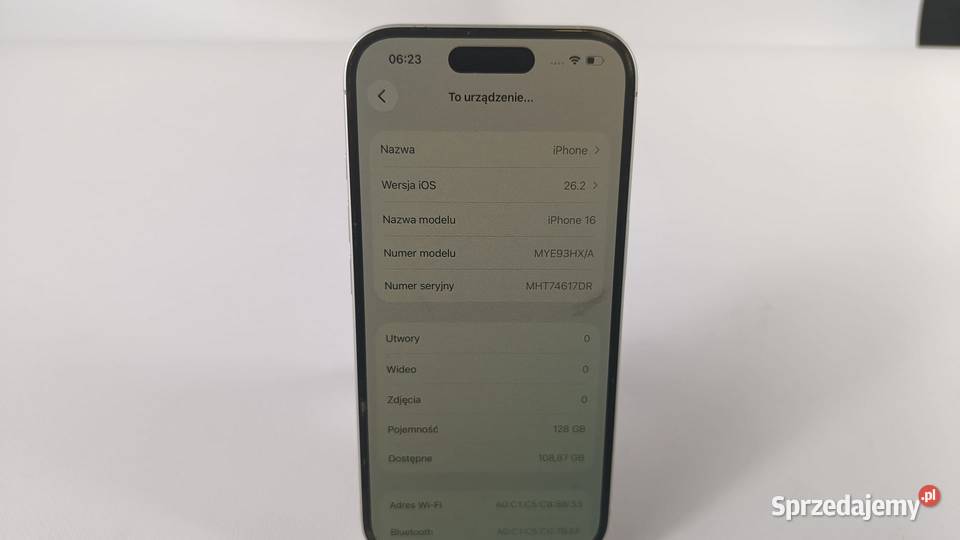 Smartfon APPLE iPhone 16 8128GB śląskie Katowice sprzedam