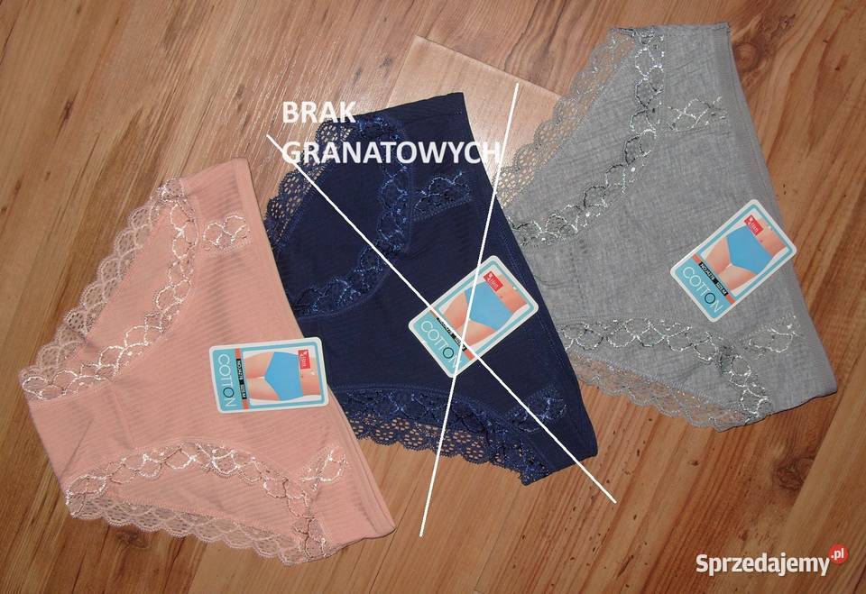 NOWE Morelowe i Szare majteczki prążek SM kolorowy Figi i stringi Rawicz sprzedam