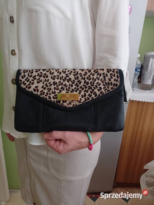 RIVER ISLAND Skórzana torebka kopertówka