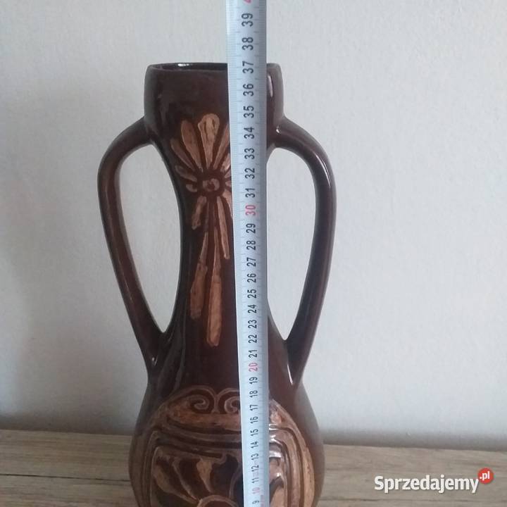 Duży wazon Amfora PRL Łysa Góra Rękodzieło