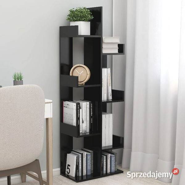 vidaXL Regał na książki czarny 48x255x140