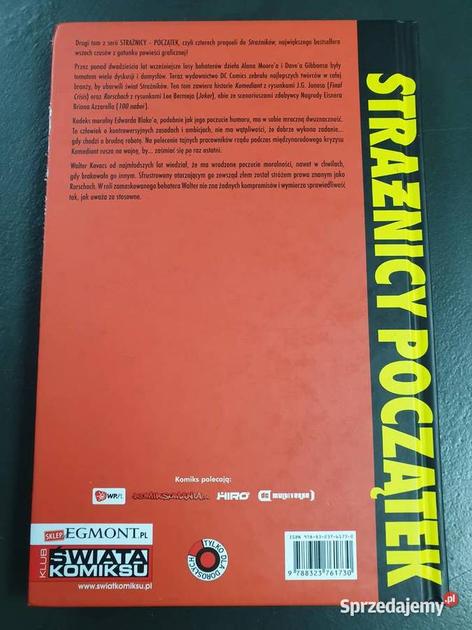 Strażnicy Początek Komediant Rorschach DC Egmont twarda okładka  Gdynia