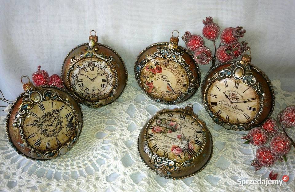 BombkiDecoupage RękodziełoGwiazdka Vintage podkarpackie Stalowa Wola