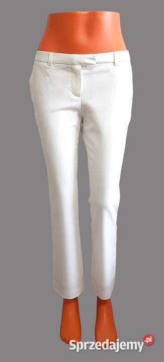 Damskie proste eleganckie białe spodnie Chrzanów