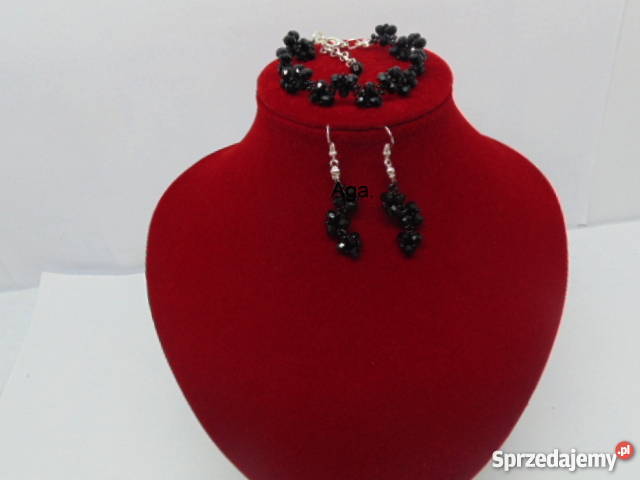 Swarovski bransoleta kolczyki w 50 posrebrzane