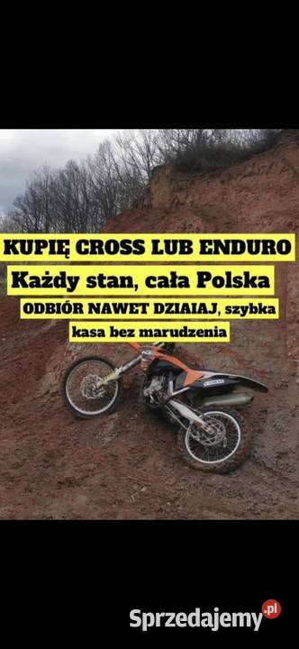 SKUP MOTOCYKLI CROSS CROSSÓW CROSSY ENDURO QUADY małopolskie