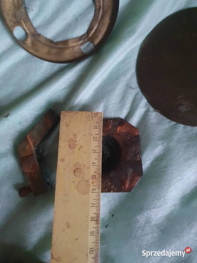 Części starego zegara stacyjki mosiądz wahadło