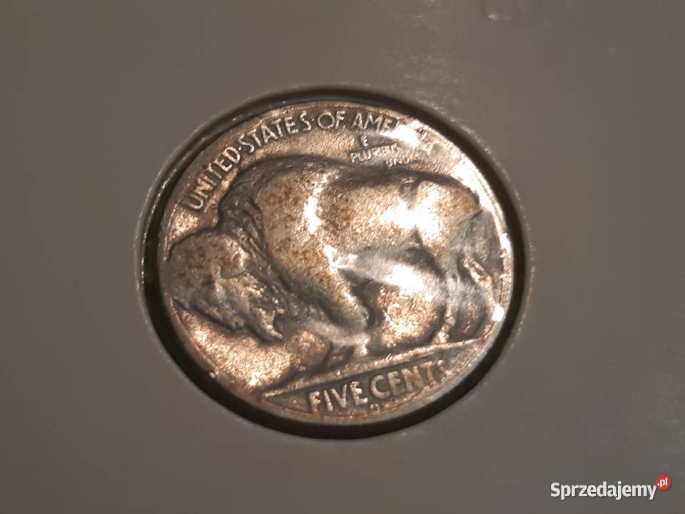 moneta USA 5 centów z 1937rD Buffalo Łomża