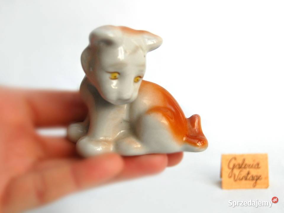 Tygrys tygrysek porcelana Połonne Wołyń Ukraina Lublin